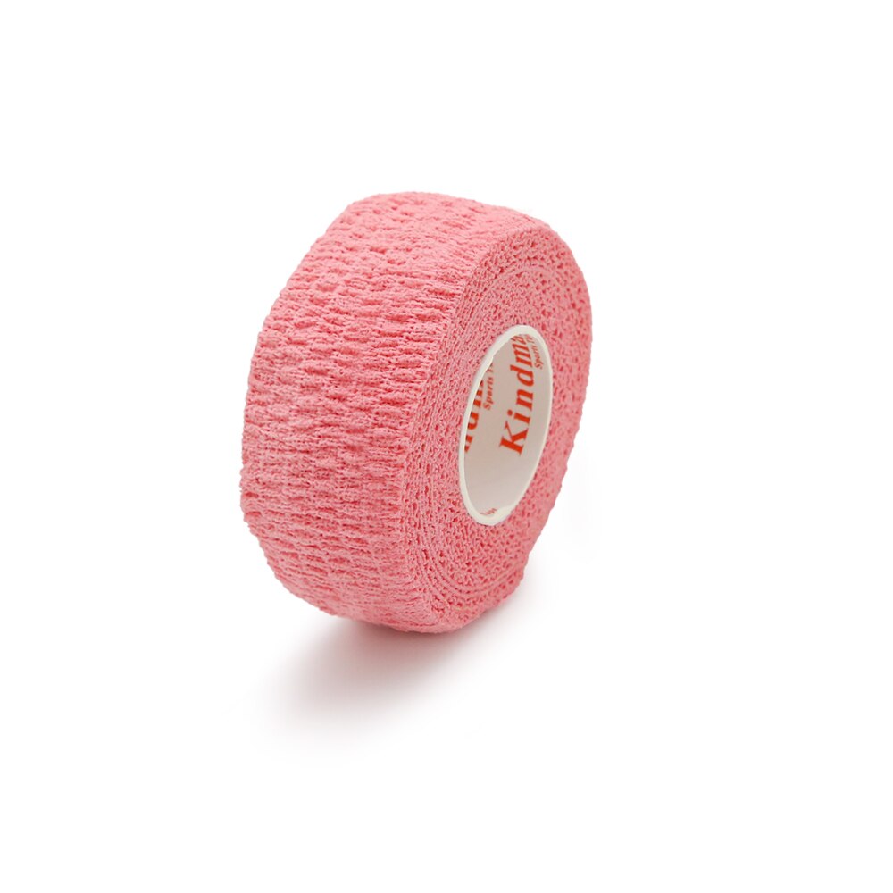 Kindmax Healthcare All Cotton Self Adherent Elastic Cohesive Bandages Wrap Rainbow Colors for Sports Injury for Pets 1 Roll: Pink / 2.5CMx4.6M