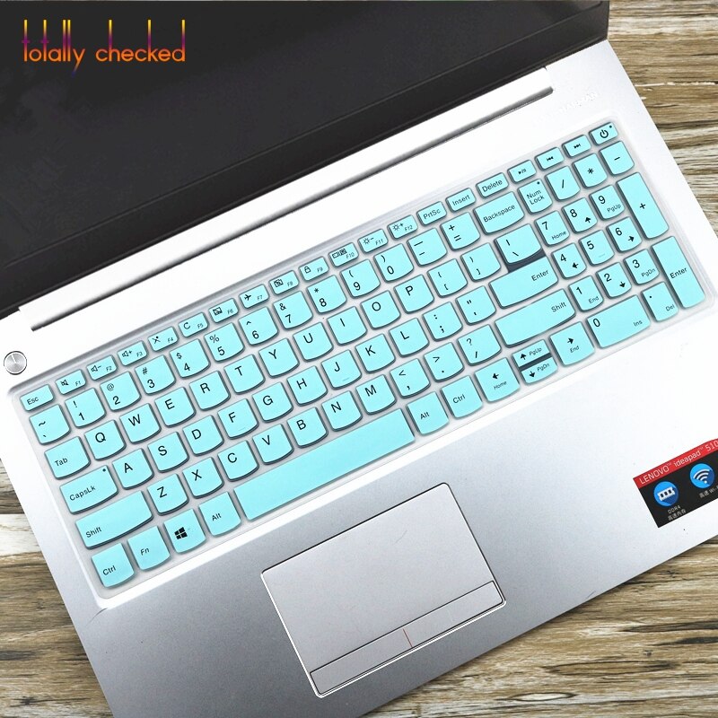 for Lenovo V15 iil iwl lil V15-IIL 15.6-inch Lenovo V 15 laptop Silicone Laptop Notebook Keyboard cover Skin: whiteblue