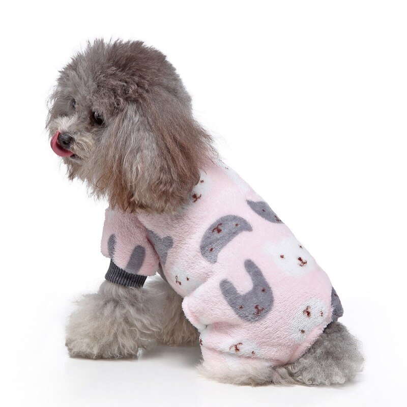 Winter Hond Kleren Mooie Sneeuwvlok Zachte Fleece Pyjama Voor Kleine Middelgrote Honden Puppy Warme Hond Kleding 4-Legged Jas kleding #