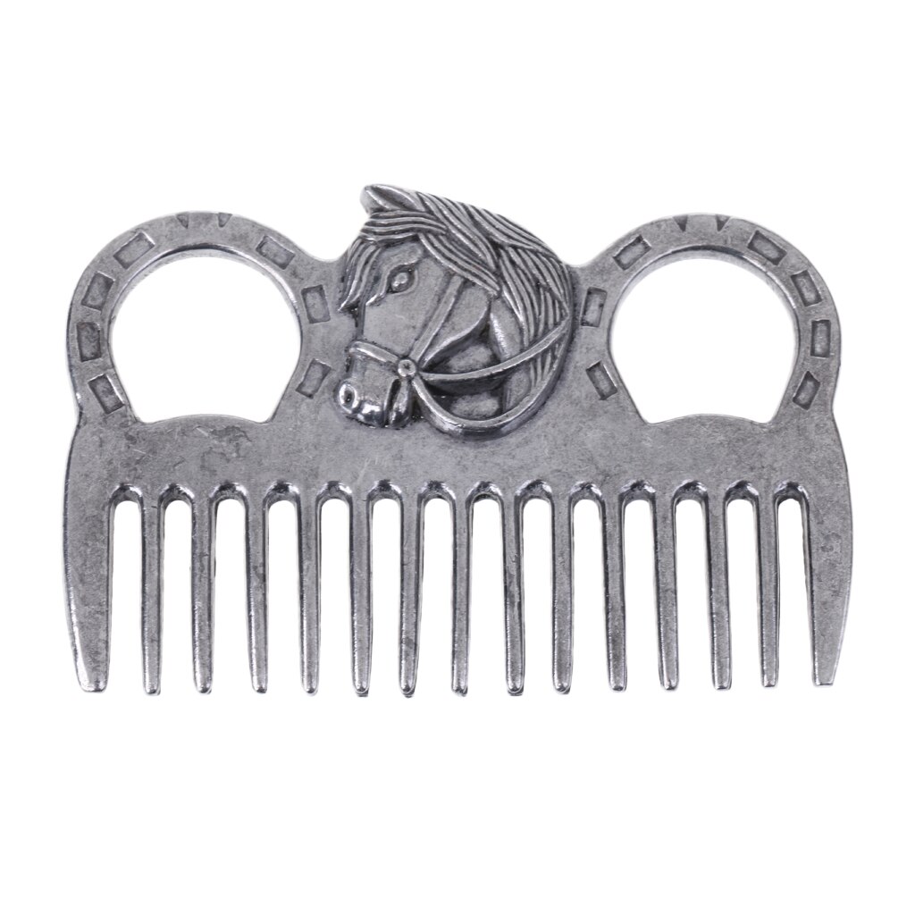 Premium Stainless Steel Pony Horse Grooming Comb Currycomb Equestrian Tools