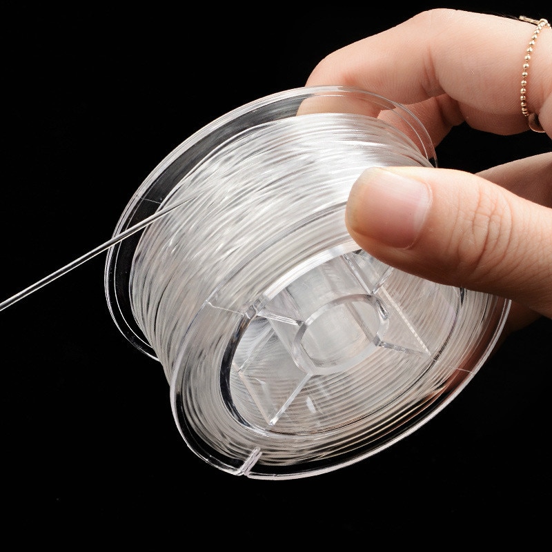 DIY Crystal Beading Stretch Elastic Thread Cord with Box Transparent Clear Round Beading Wire String Jewelry Making
