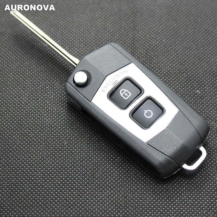 AURONOVA Upgrade Folding Key Shell for Hyundai Tucson 2+1 Buttons Remote Car Key Case
