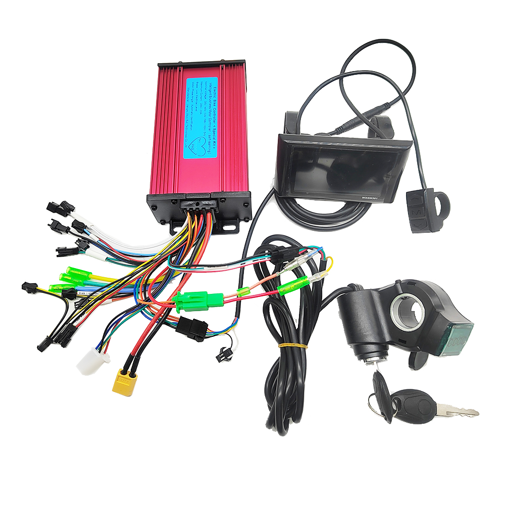 36V 48V 60V 500W 800W 1000W 33A E-bike/controlador sin escobillas para patinete eléctrico con pantalla LCD y acelerador para bicicleta eléctrica: Verde militar