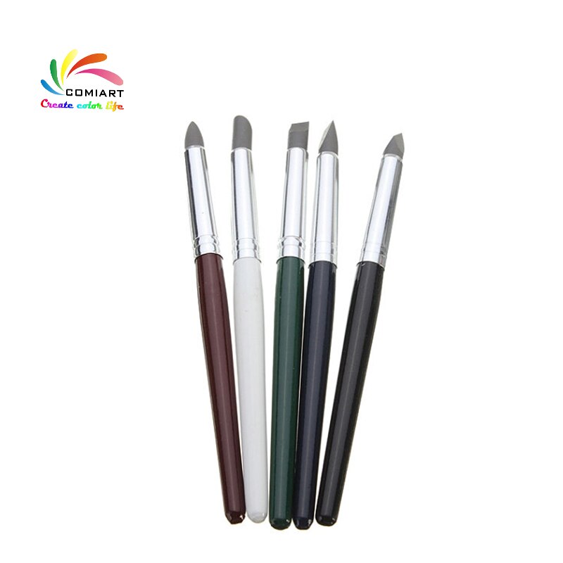 Pincéis de pintura ferramentas de argila de polímero óleo ofício escova de arte do prego escovas cerâmica conjunto de ferramentas cor escova
