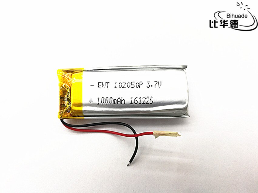 10 stks/partij 1000 mAh lithium-polymeer lipo Oplaadbare batterij 3.7 V 102050 voor KTV huishouden