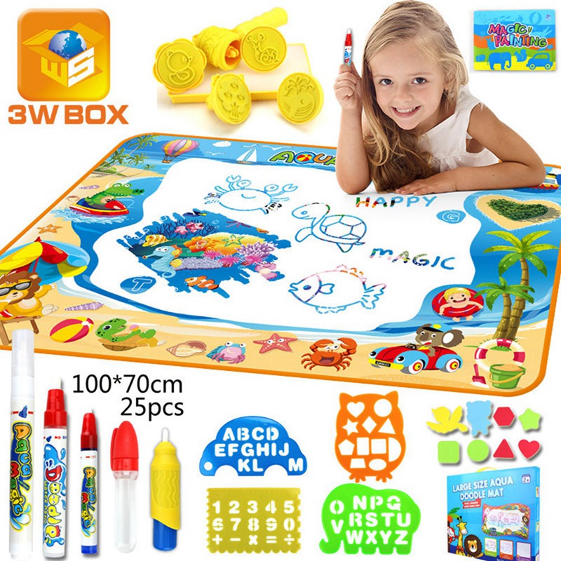 100 x 70cm wasser-leinwand kinder- #39 -schreib-graffiti-decke