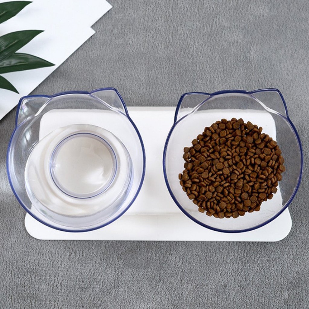 Cat Elevated Food Bowls Raised Feeder W/ Stand For Small Animals Kitten