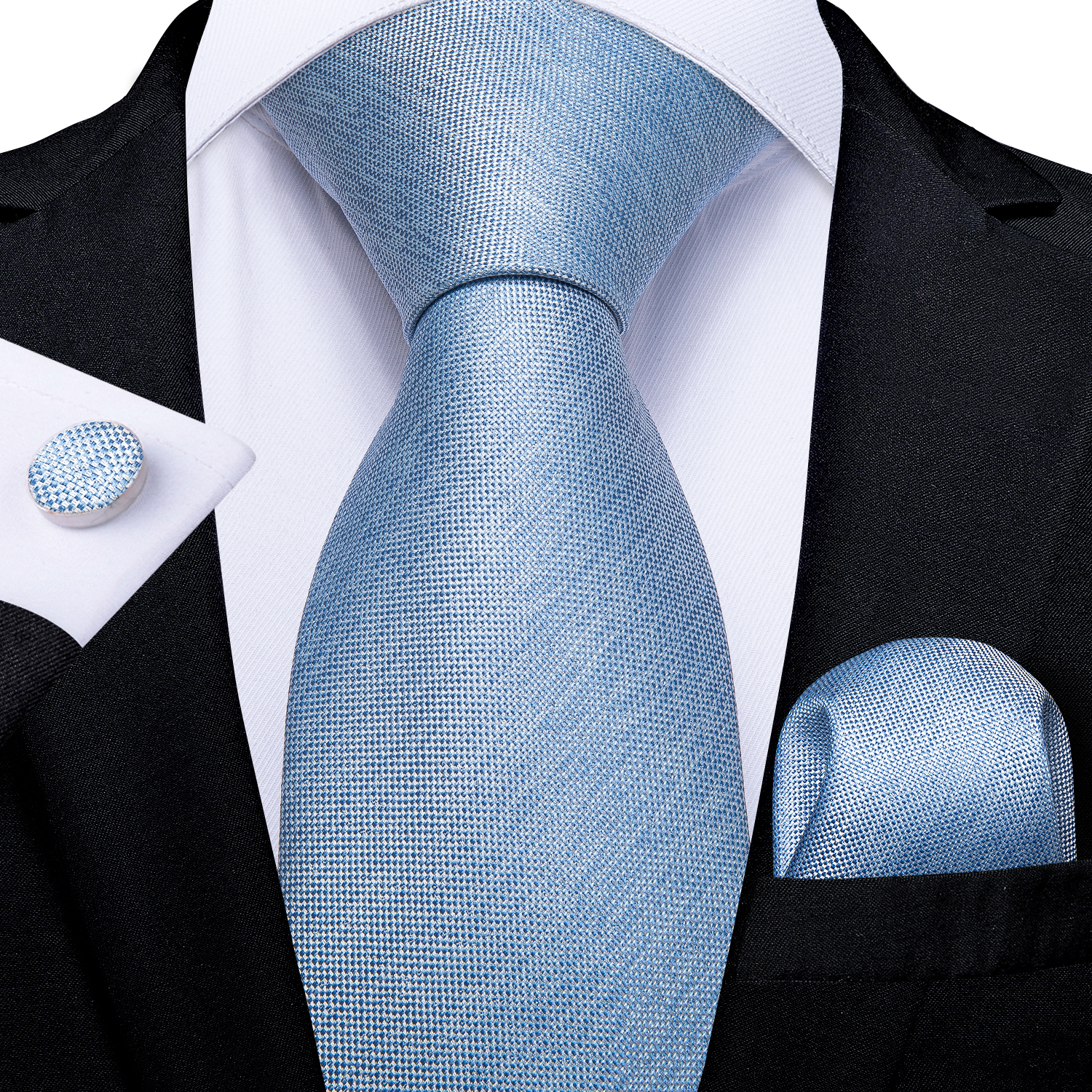 Cravates pour hommes vert clair point solide fête de mariage hommes accessoires plaine bleu violet cou cravate ensemble poche carré mari: Or