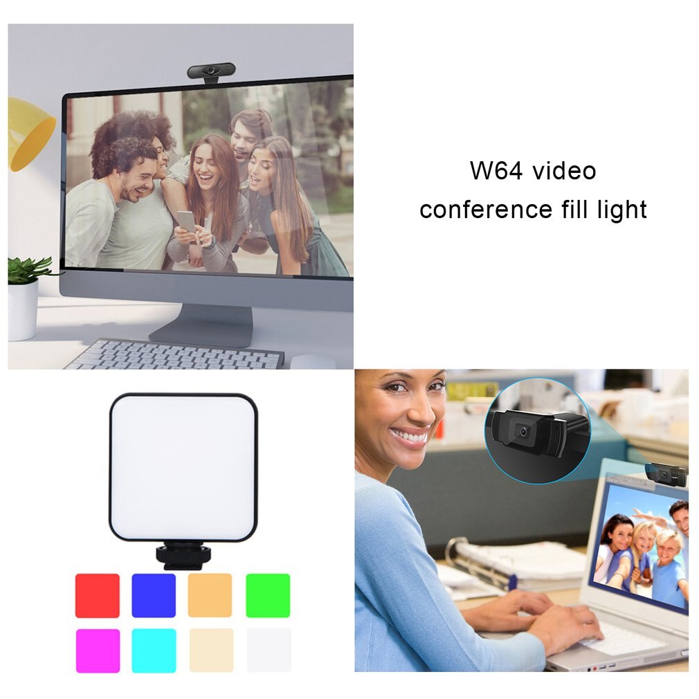 W64 Video Conferentie Vullen Licht Mobiele Telefoon Camera Computer Fotografie Licht Live-uitzending Dv Follow-Up Light