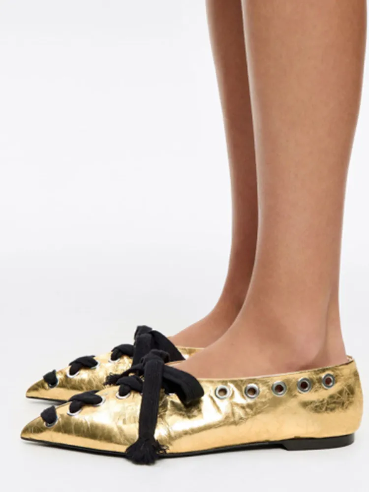 2025Primavera/Estate Nuove scarpe basse da balletto da donna Moda punta a punta 34-44 Scarpe basse da donna grandi Scarpe da donna Four Seasons