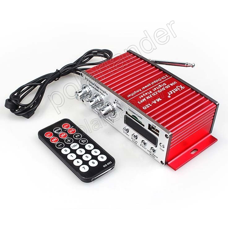 2CH uitgangsvermogen versterker 20WX2 RMS hoogwaardige digitale speler MP3 USB sd FM stereo mini auto stereo Audio versterker