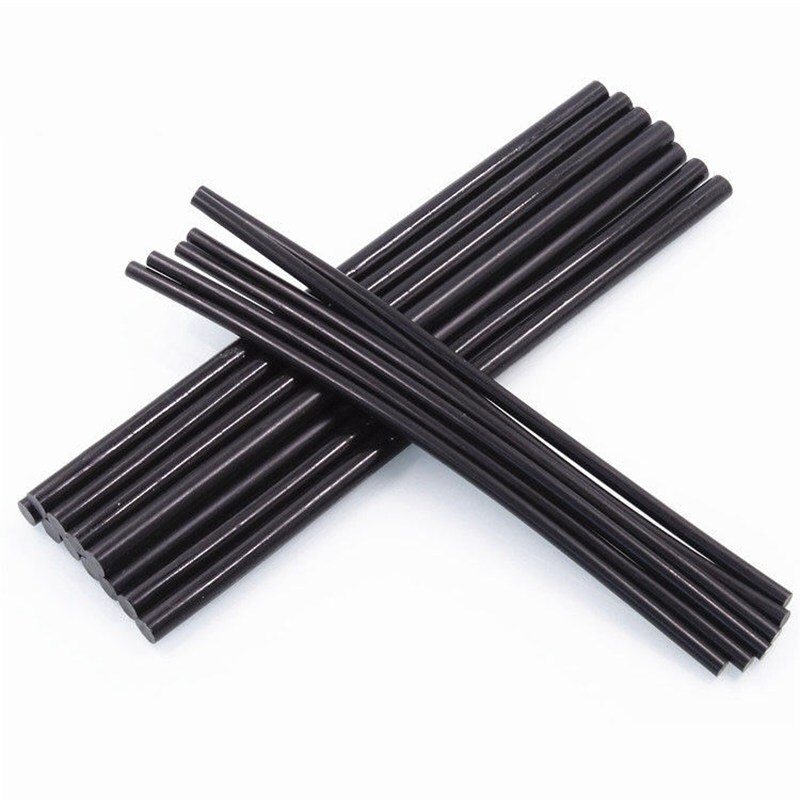 Bâton de colle noire de voiture | Outil de débosselage sans peinture, outil d'élimination de la grêle bâtons de colle thermofusible 7mm x 270mm 10 pièces/ensemble