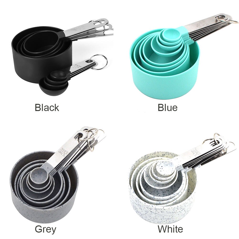8pcs Restaurant Kitchen Tools Baking Measuring Cups Spoons Set Multifunction Cooking Easy Clean Home Stainless Steel Anti Rust