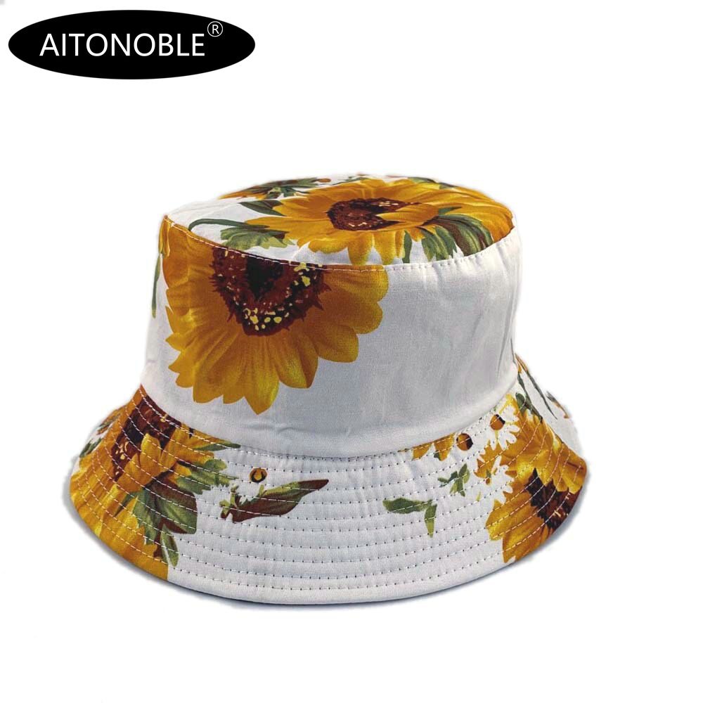 Aitonoble-Sombrero de cubo para niña, sombrero de sol de playa para deportes al aire libre, gorros de playa de viaje, gorras de pescador, gorro de Hip Hop, novedad de