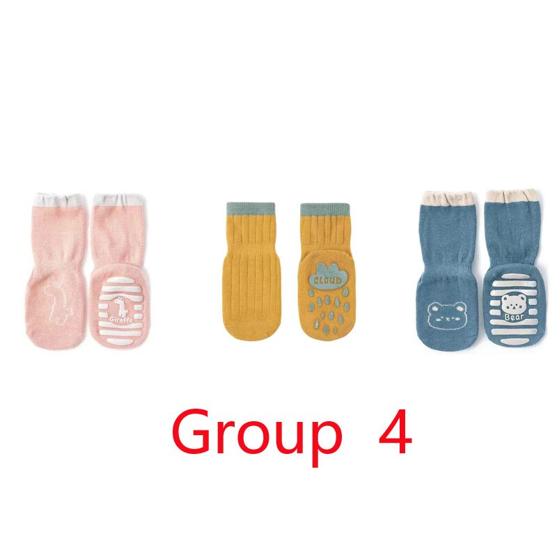 3 Pcs Baby Boy Socks Newborn Infant Socks Baby Socks Girl Non Slip Socks Baby Girls Knee Length Socks 0-3t Kids Socks: Group 4 / M(1-3T)