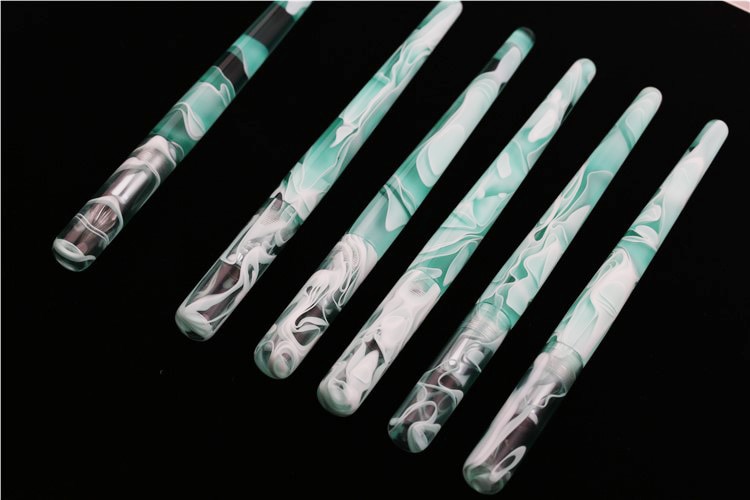 Pluma de inmersión de vidrio multifunción de hermoso , con 5 plumas diferentes de plumilla para estilográfica, bolígrafos de escritura de pintura intercambiables para