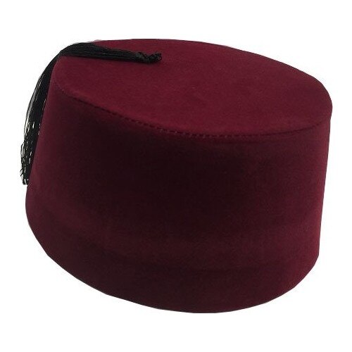 Punainen huopa fez hattu tommy cooper turkkilainen fes musta tupsut unisex-lakki fancy mekko ottomaani aito: Kastanjanruskea / L