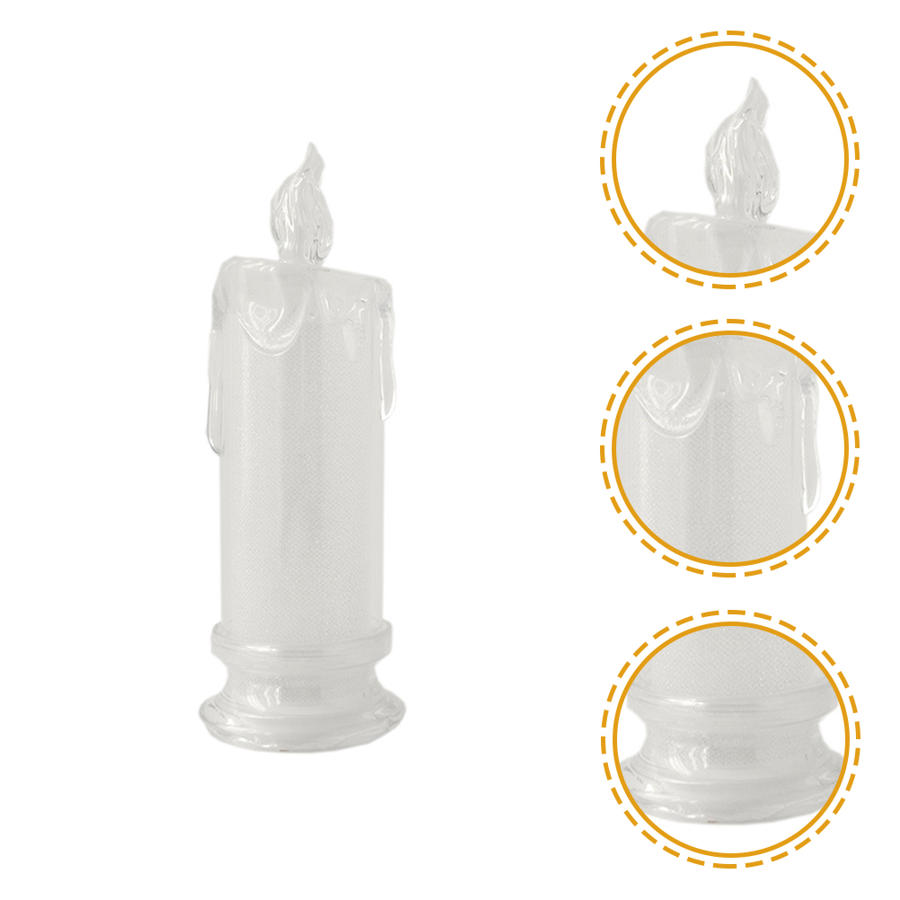 2Pcs Simulation Candle Light Night Light Tabletop Lamp Decor Romantic Night Lamp