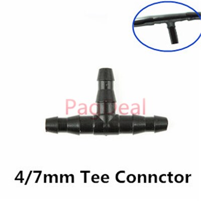 Lot De 100 Raccords En T Pour Tuyau Goutte à Goutte 4/7 Mm - Pour Système D'irrigation Jardin, Serre, Ferme