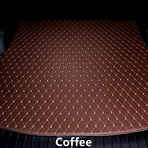 Car trunk mat for Ford Mustang cargo liner carpet interior accessories cover: Coffee