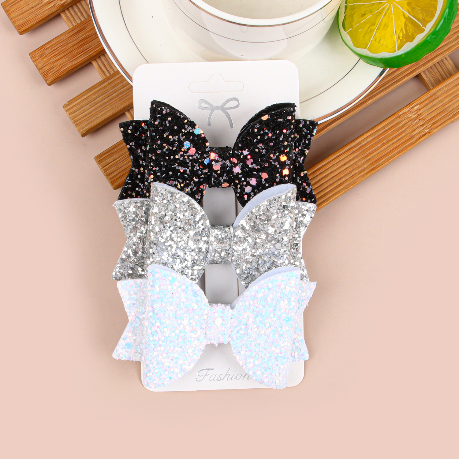 3 uds lazos coloridos para el cabello con Clips lindos 3 ''pelo brillante Bws pasadores de horquilla Clip para el cabello accesorios para el cabello para niños: YELLOW