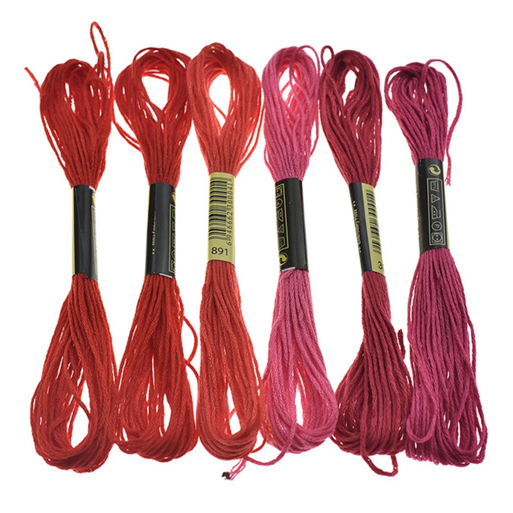 50 pcs Random Color embroidery DIY Silk Line Branch Threads Similar Dmc Thread Floss Skein Cross Stitch Thread Skeins Craft
