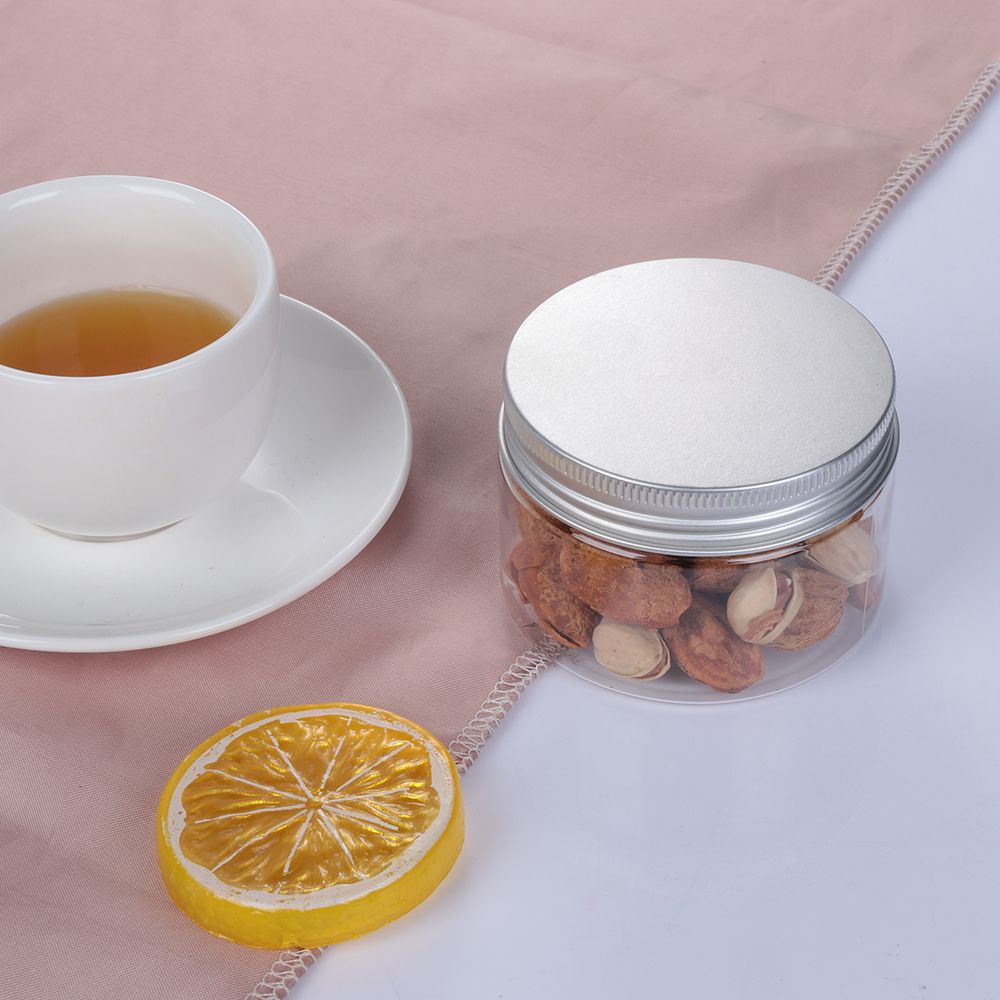 1PC Aluminum Cover Storage Box Transparent Plastic Tin Bottle Empty Jar Cosmetic Lip Balm Container Oil Wax Tin Pot