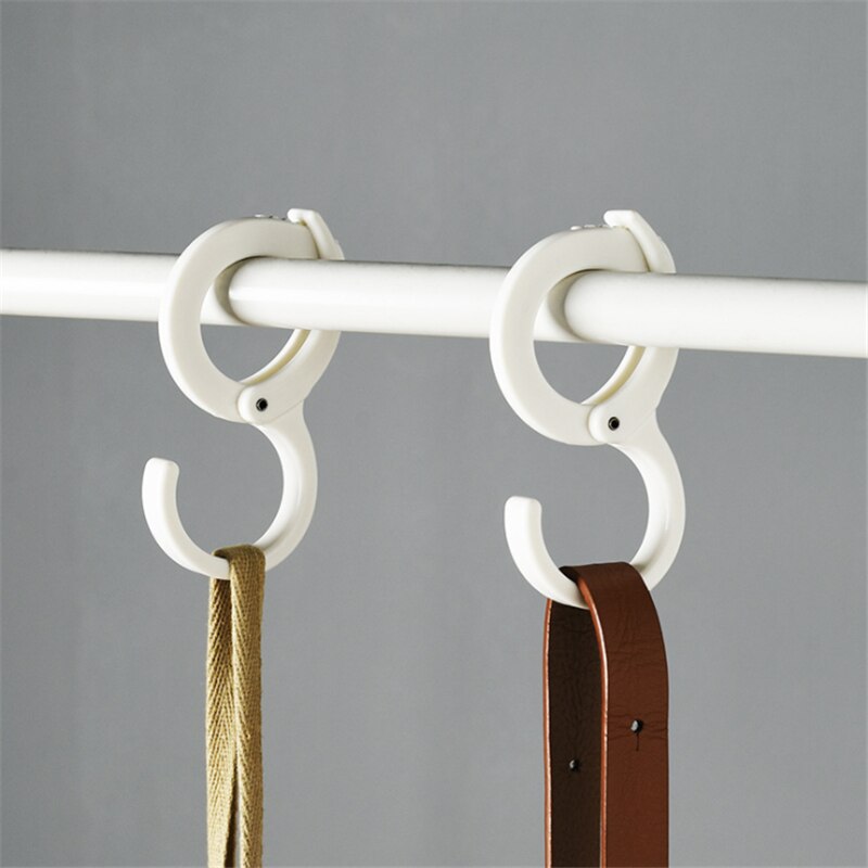 2pcs/Set Multi-function Card Position Hook Travel Foldable Hooks For Hanging Key Clothes Coat Bag Hanger Lock Buckle S-Hook