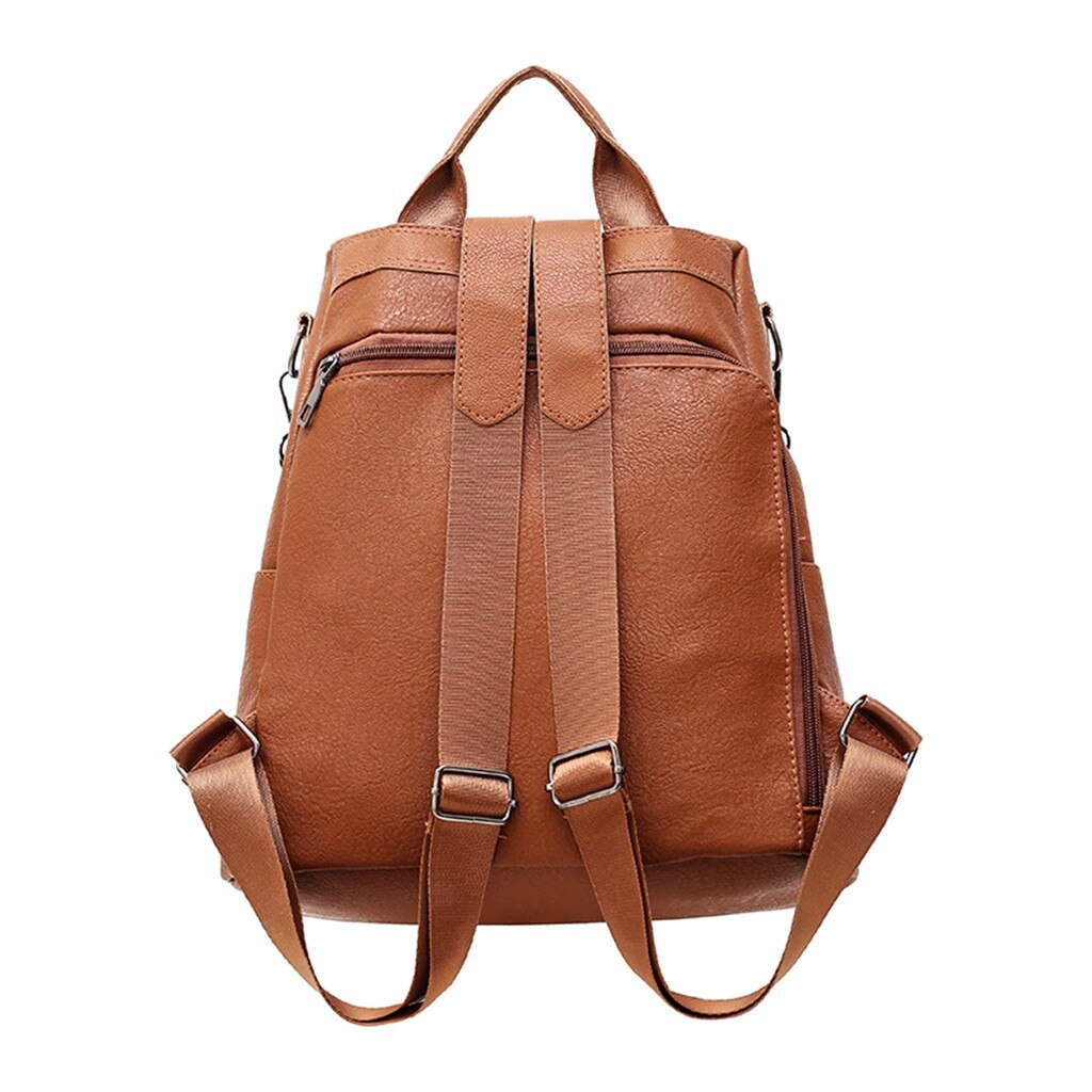 Mulher anti-roubo mochila saco de escola casual selvagem couro macio duplo-uso estilo britânico do vintage pequenos estudantes universitários mochila