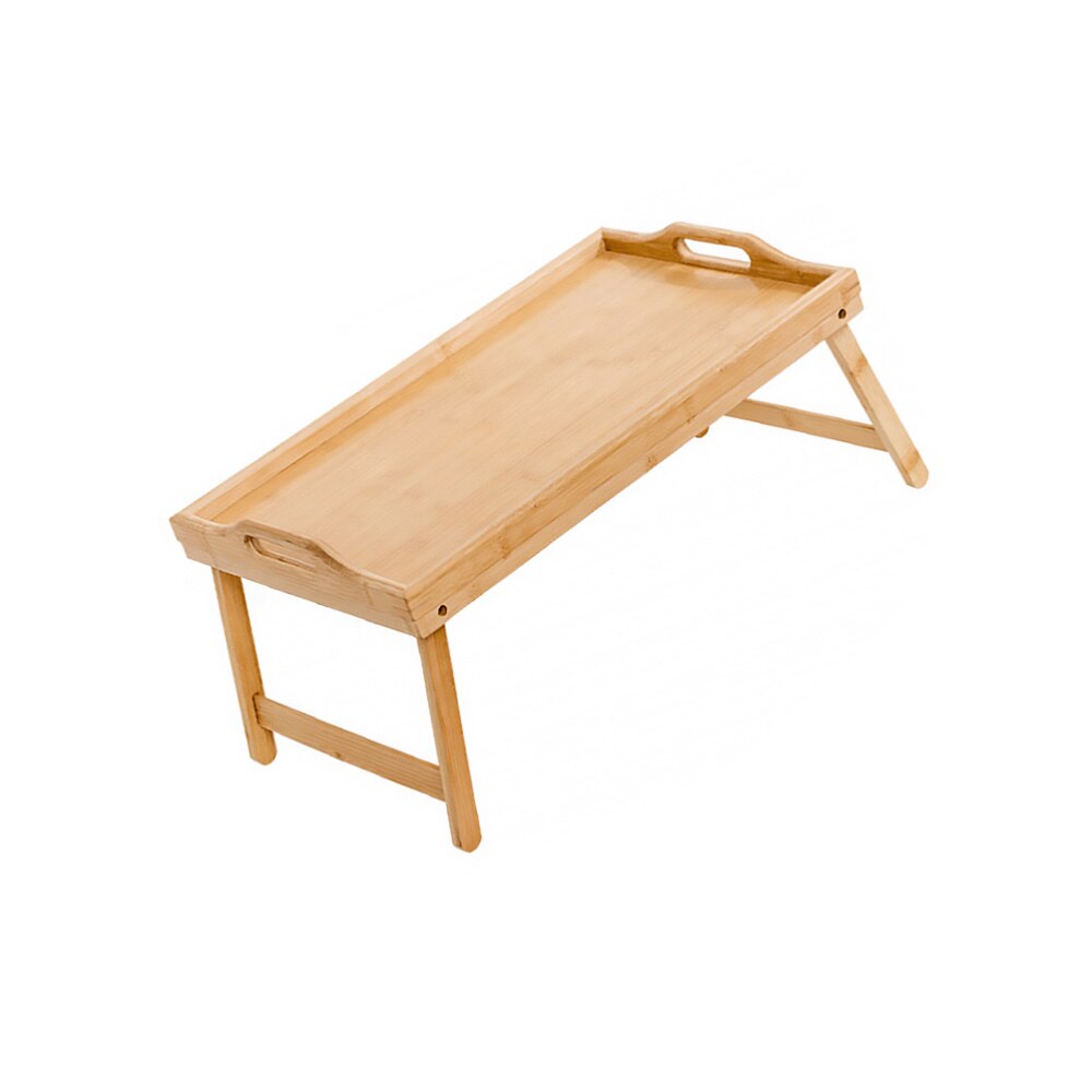 1Pc Bamboo Desk Smooth Portable Computer Desk Laptop Desk for Home Outdoor Bed