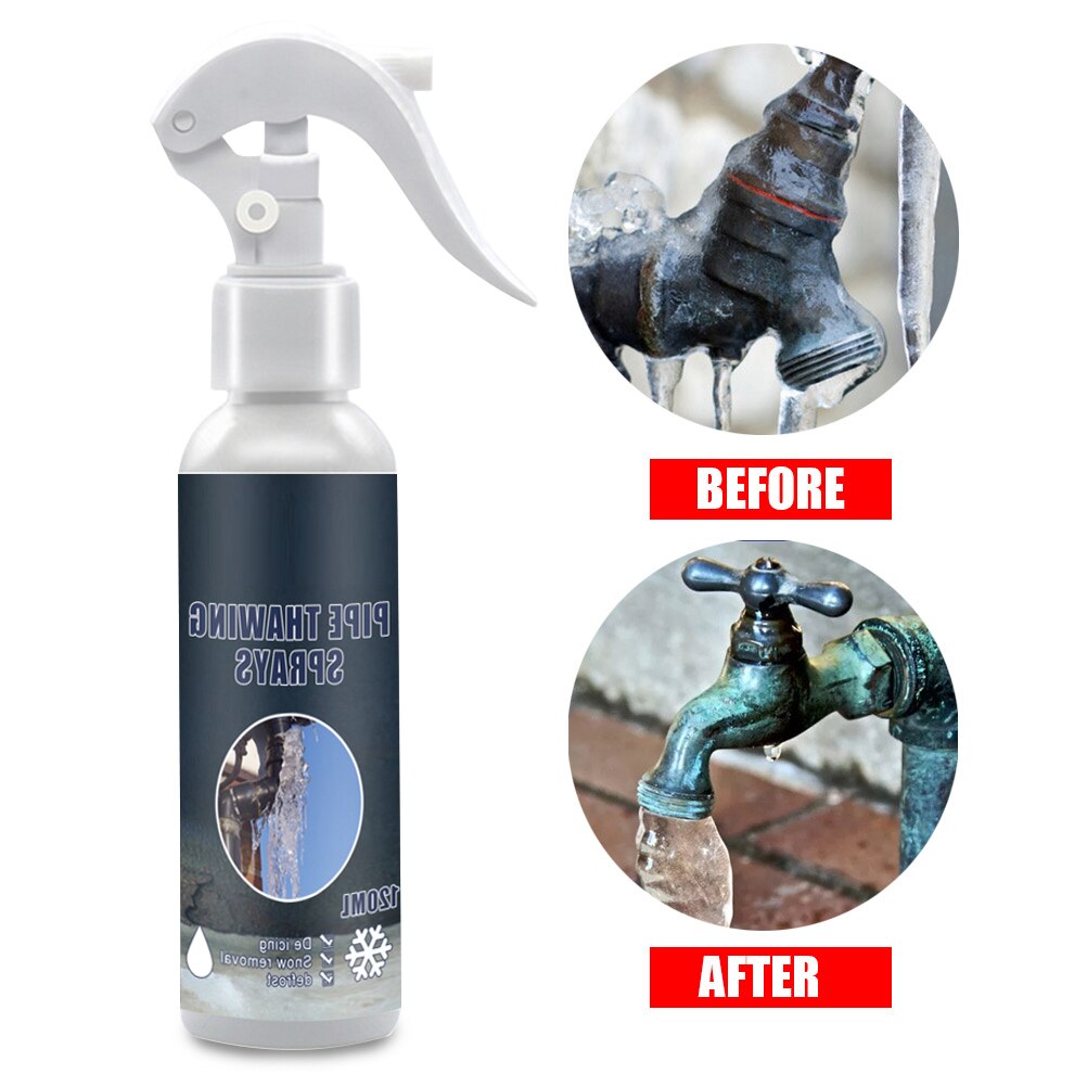 120ml Ice Remover spray Waterproof Rainproof Snow Melting Agent Freezer Frost Remover Defroster Rapid Thawing Anti Freeze Spray