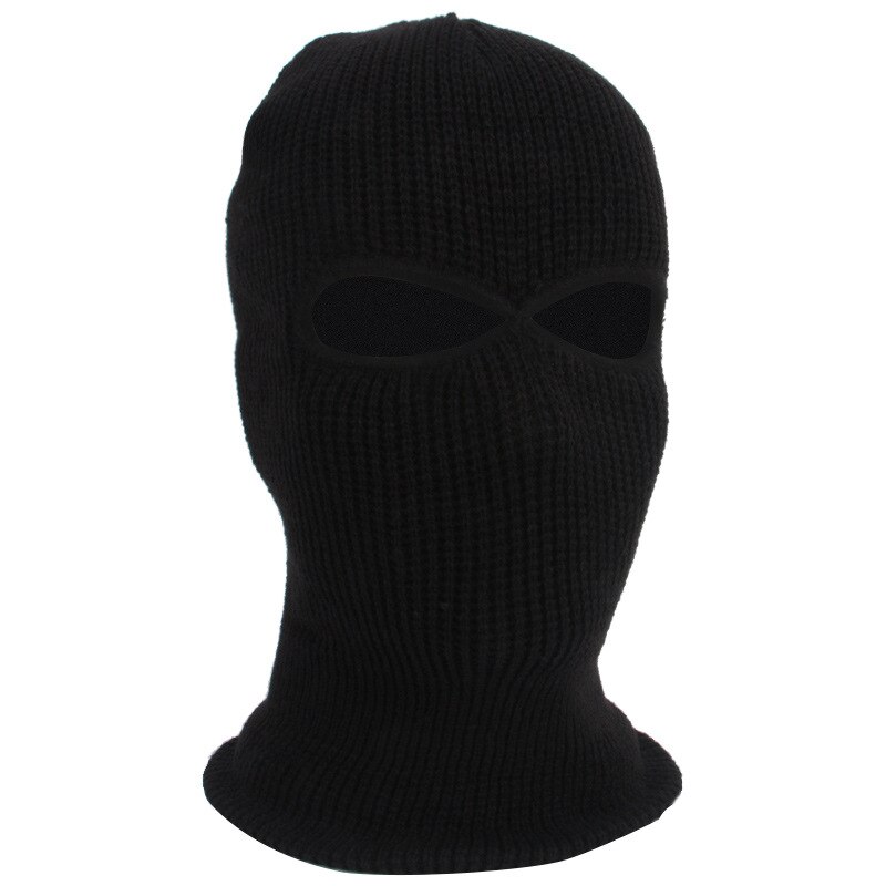 1pcs Motorcycle Balaclava Full Mask Winter Outdoor Warm Windproof for Climbing Skiing Bicycle Motorcycle Protect Accessories: Black