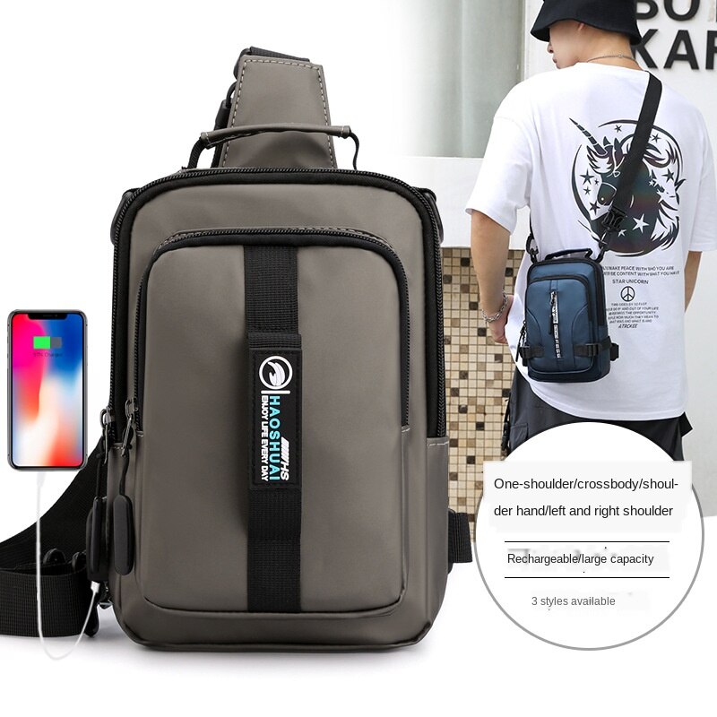 Casual Nylon Brief Mannen Borst Bag Multi-Functionele Outdoor Mannen Crossbody Tassen Waterdichte Schoudertassen Schooltas Portemonnees