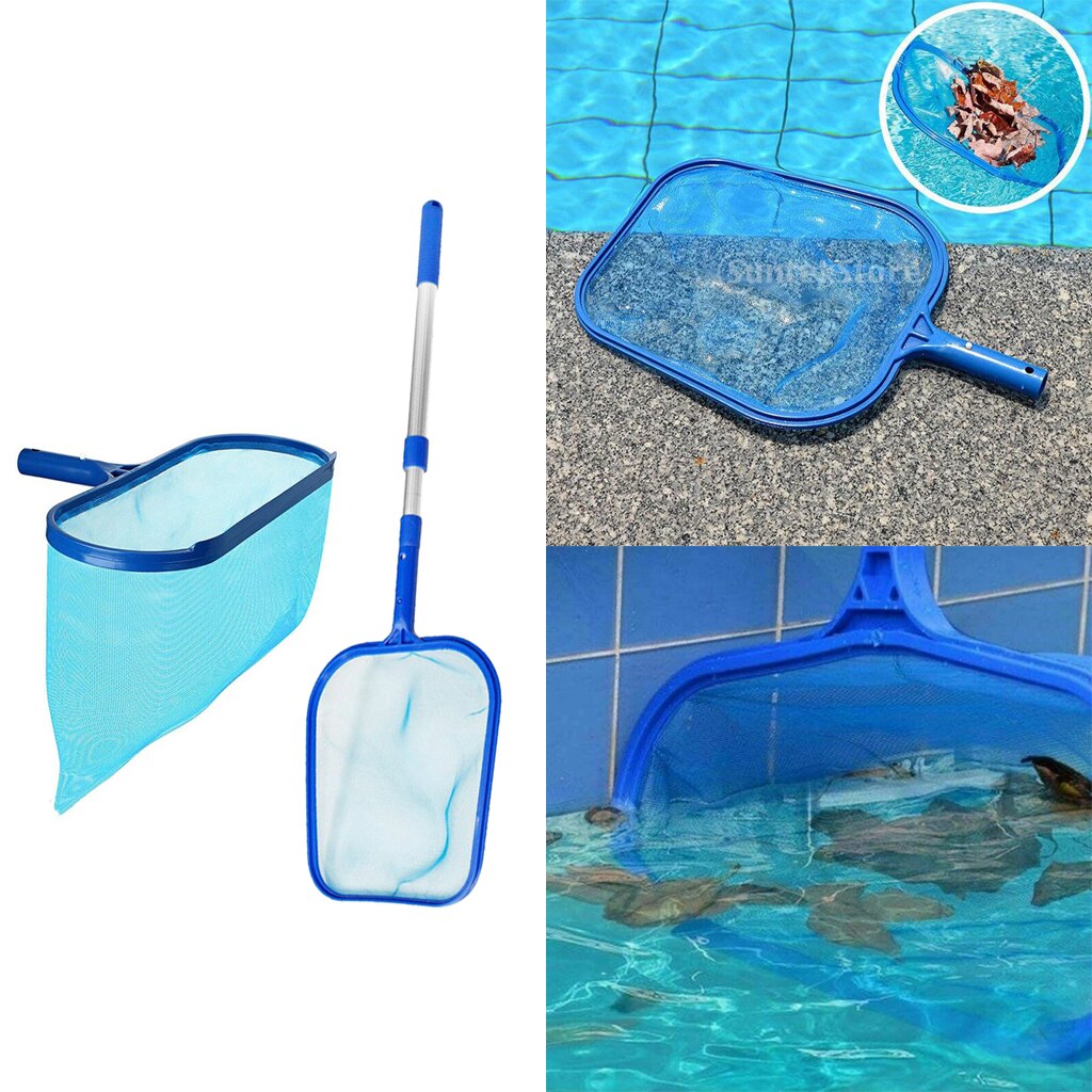 Swimming Pool Cleaning Maintenance Kit Above Ground Leaf Skimmer Net Thermometer & Pole Pool Cleaning Tools