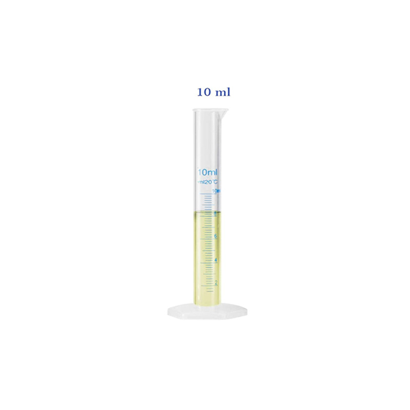 Cylindre de mesure en plastique 10/25/50/100/250/500ml, 1 pièce, cylindre gradué de laboratoire, tasse de mesure Standard pour laboratoire de chimie: jaune clair