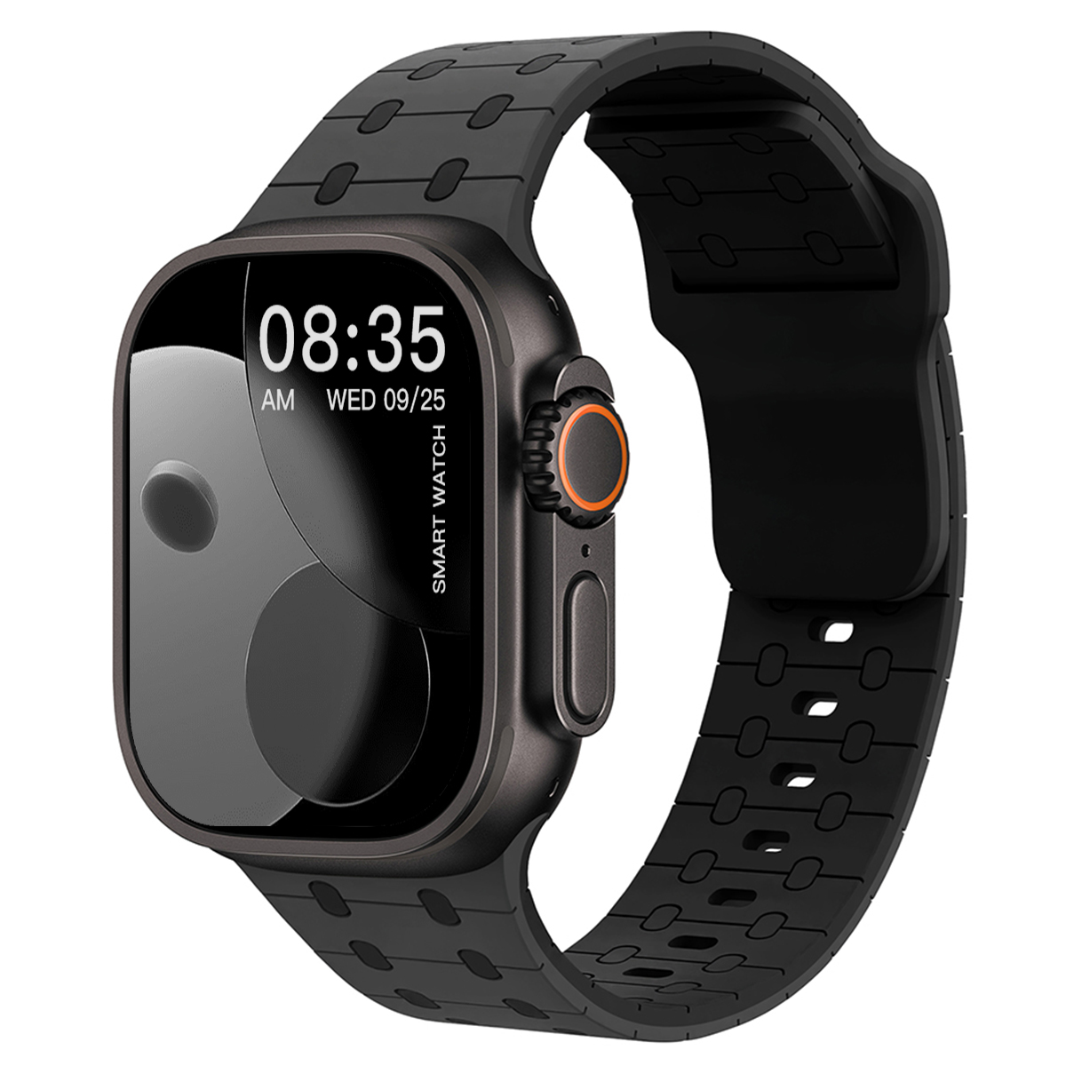 Bracelet en Silicone pour Bracelet de montre Apple 46mm 45mm 41mm 44mm Ultra 49mm 40mm 38 42mm Bracelet Correa Iwatch série 10 9 8 7 6 5 3 SE: S / White black