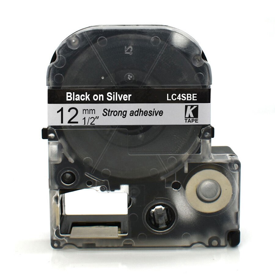 CIDY 12mm Schwarz auf Weiß SS12KW/LC-4WBN9 LC-4WBN LC4WBN kompatibel Etikett Band SC12YW für kingjim drucker für LW300 LW400