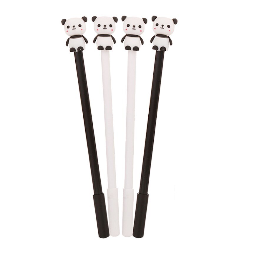 2PCS/set cute cartoon panda gel pens, school office stationery, children pens