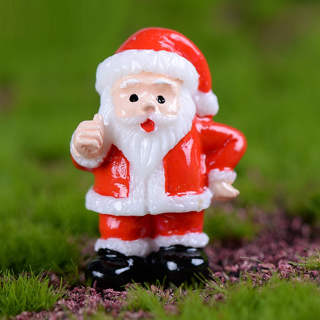 Mini Resin Santa Claus Christmas Garden Micro Landscape Home Garden Decor Xmas Birthday Party Decoration Favor