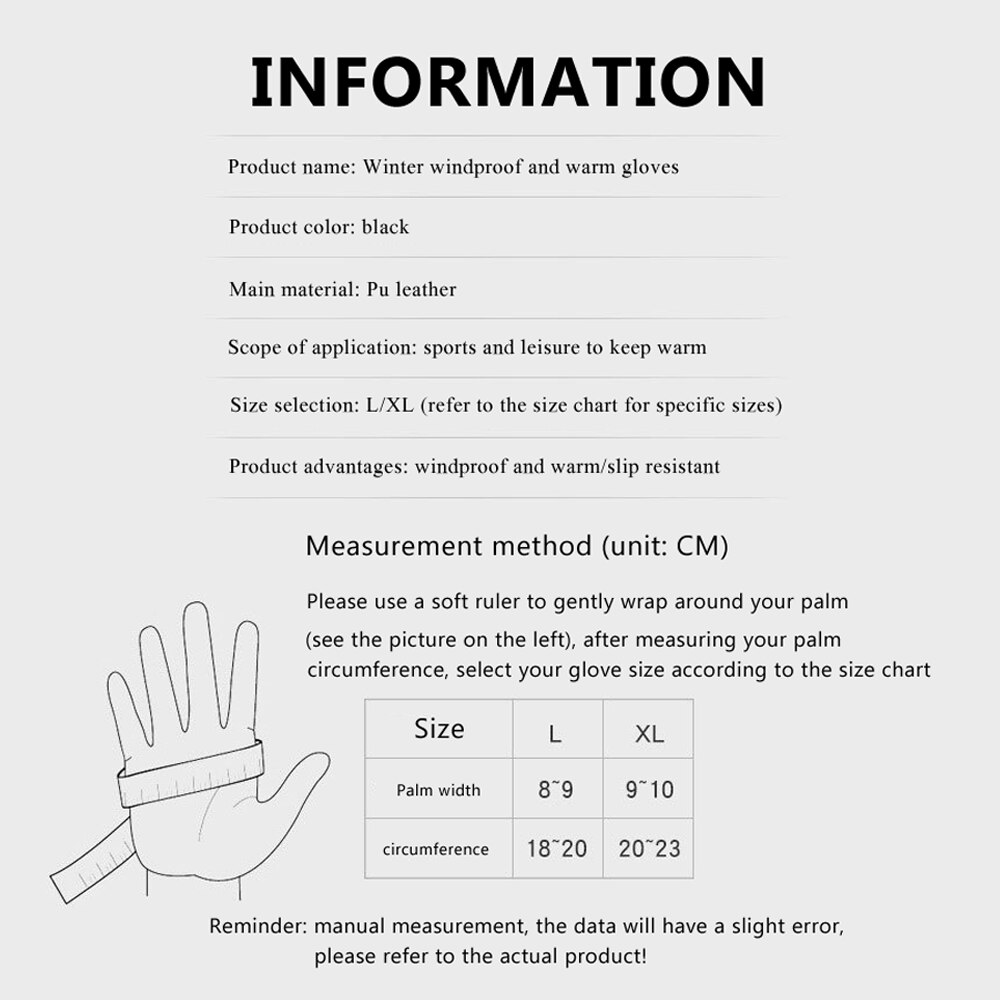 Nuevos guantes de cuero para abrigo de PU de invierno para hombre más guantes de conducción de terciopelo negro guantes de lana cálidos deportivos antideslizantes