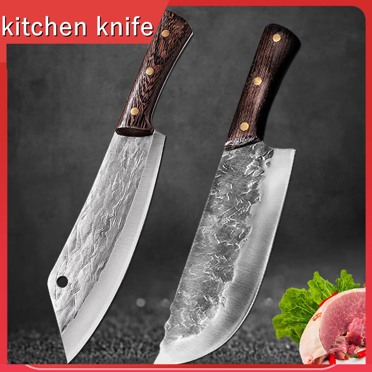 Chef Knife Forged Knife Stainless Steel Meat Vegetables Slicer Butcher Cleaver Handmade Knife Chef Knife Set