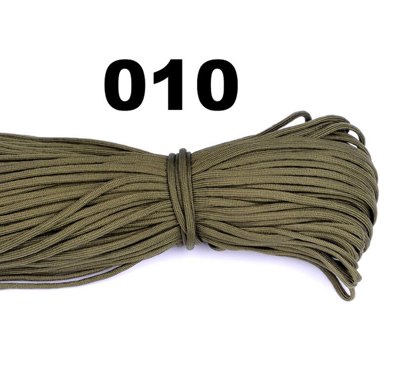 25/50/100/FT Paracord 550 8/16/32/m Parachute Cord Lanyard Rope Mil Spec Type III 7 Strand Climbing Camping Survival Equipment: 010 / 100FT