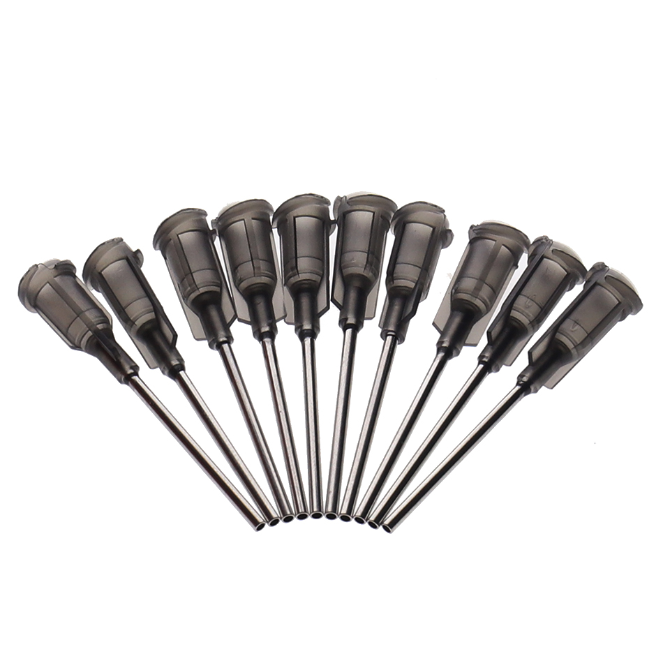 100pcs/lot 14G X 43mm Precision passivated S.S. Dispense Tip with PP Safetylok hub, glue dispenser needles