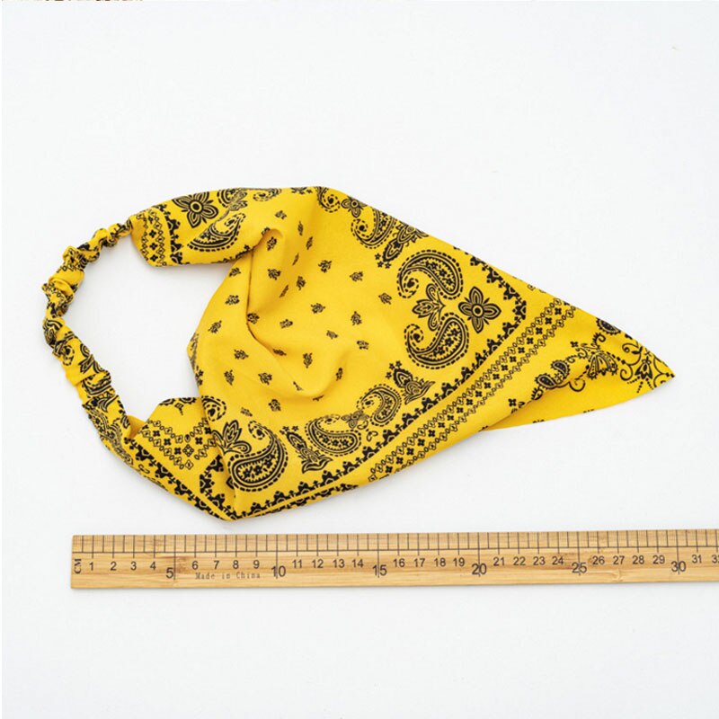 Foulard de cheveux imprimé Floral, Vintage, Triangle, Bandanas, bandeau élastique, accessoires pour vêtements, nouvelle d&#39;été