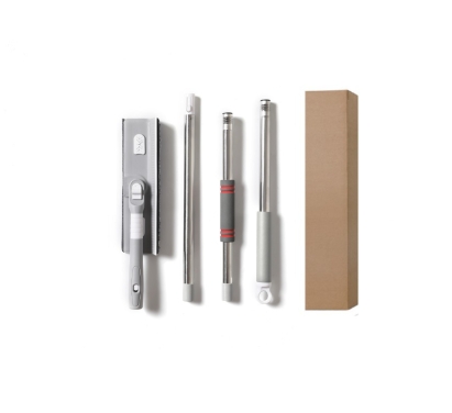 Herramientas de limpieza de ventanas de vidrio, limpiador de ventanas de doble cara, escurridor, raspadores de limpieza para baño, cepillo de lavado de ventanas de coche, limpiador de ventanas: Gris oscuro