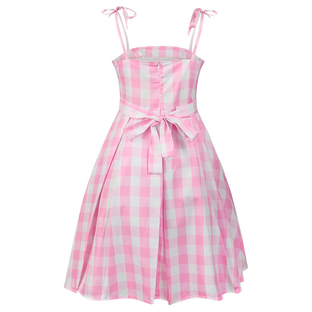 Pink Princess Cosplay Costume for Women Margot Bar Bii Dress Halloween Cute Outfits for Girls Women Role Play