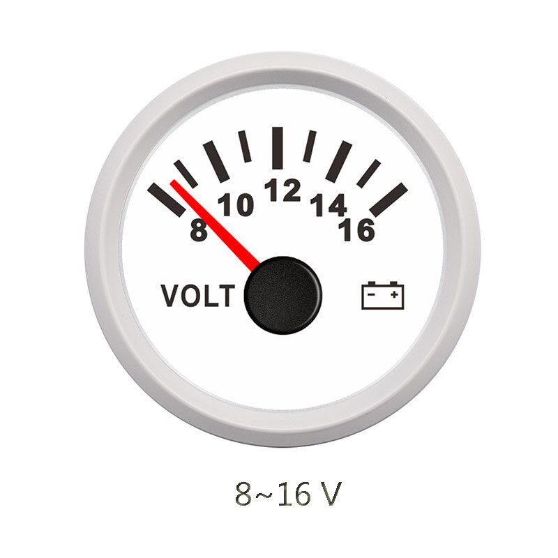 52 mm Marine Auto Voltmeter 8-16 V 18-32 V Waterproof Gauge For Motorcycle Car Boat Automobile With Red Backlight 12V 24V: WW 816V