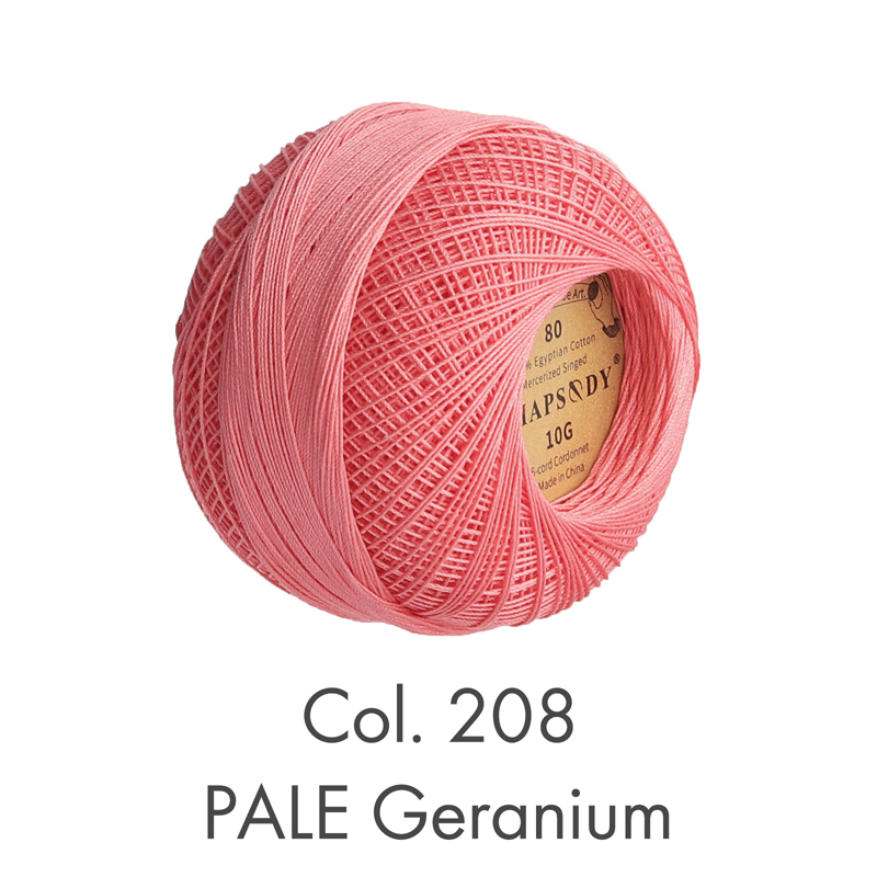 Rhapsody-hilo de algodón perlado Premium, tamaño 80, 184yd, 10 gramos cada bola para todo tipo de tejer, ganchillo y tatuajes