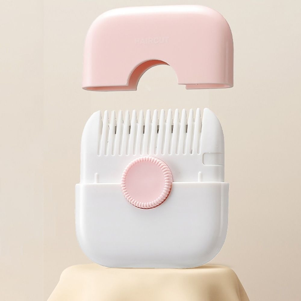 Recortador de pelo 2 en 1, peine de peluquero, cortador de pelo con flequillo, Mini herramientas de maquillaje para el hogar, accesorios de corte de pelo de belleza para adelgazar: Gris