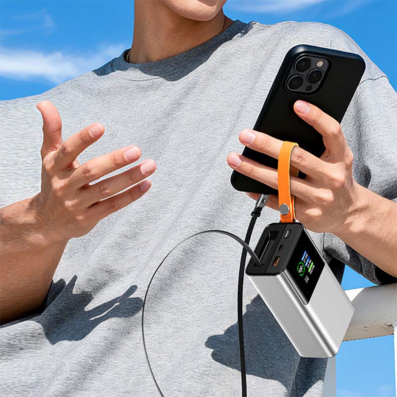 Xiaomi 165w 50000 mah powerbank bärbar pd externt batteri led powerbank för macbook pro för ipad snabbladdningsstation